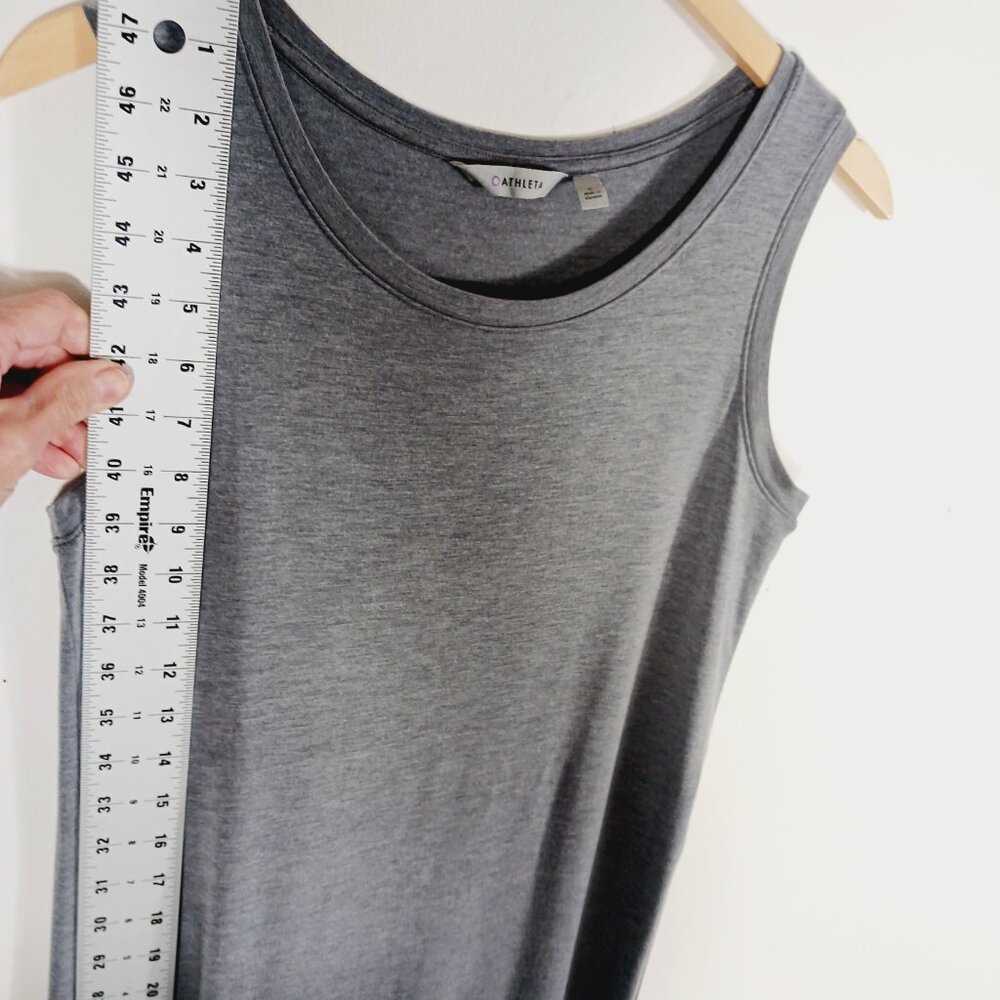 Athleta Gaia Maxi Tank Dress W/ Attached Mini, Side Slit, Small, Gray, Travel - Picture 12 of 15
